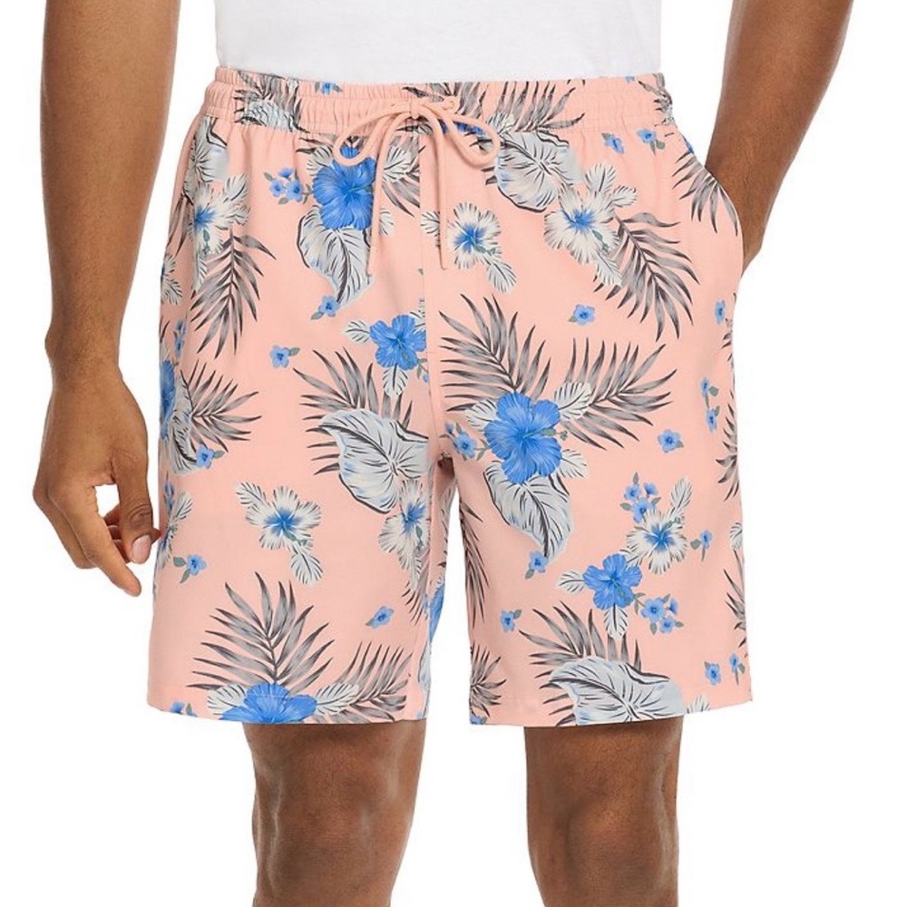 Hurley Men’s Shorts Pink Blue Tropical UPF 50 Water Repellent 4 Way Stretch XXL